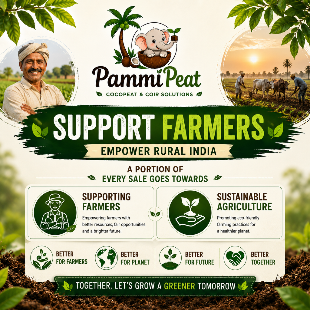 PammiPeat Cocopeat Powder 1KG – Ready to Use Organic Coconut Coir for Plants & Gardening