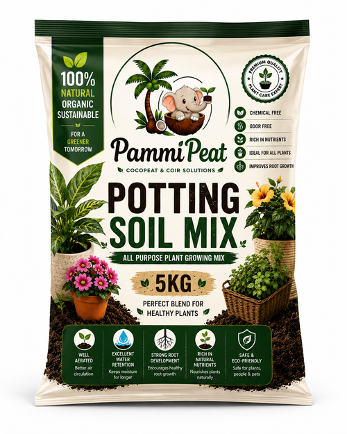 PammiPeat Potting Soil Mix 5KG – Organic All Purpose Growing Medium for Plants
